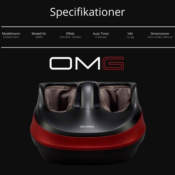 OMG Massage produkt - kontrollpanel